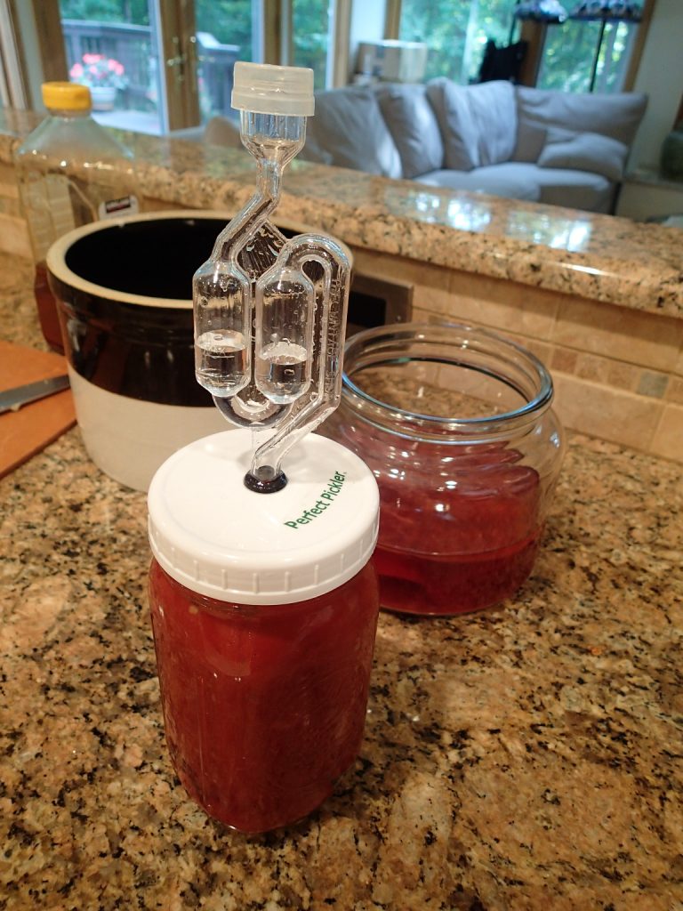 The Perfect Pickler full of Homemade Ketchup